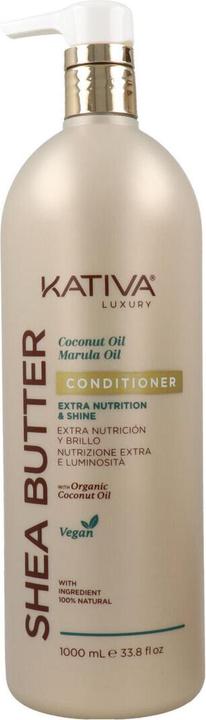 Immagine prodotto Kativa Balsamo di lusso Burro di Karitè, Olio di Cocco e Marula Nutrizione e lucentezza extra Vegan 1L (1000 ml)