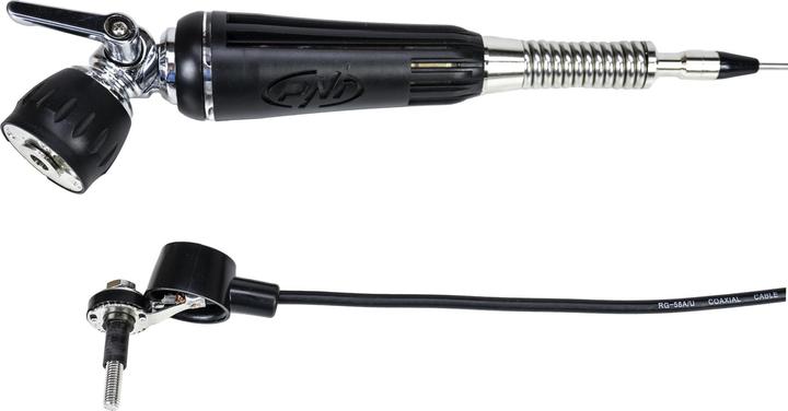 Produktbild PNI Klappbare CB-Antenne LED 1000, 80 cm lang, mit Kabel und fester Schmetterlingshalterung, 26–30 M