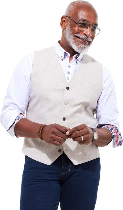 Actual product image Joe Browns Woven Linen Blend Waistcoat (Frequency band 38 (2600 MHz))