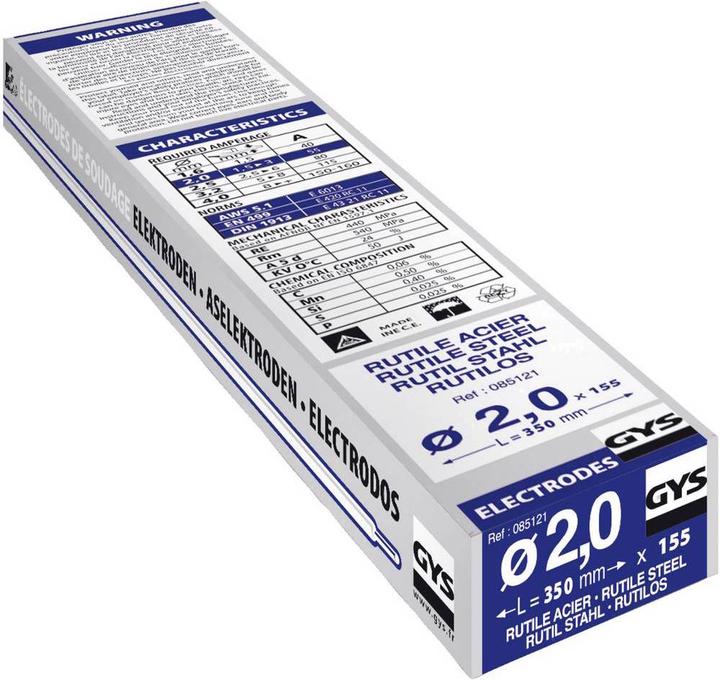 Actual product image GYS Rutile electrodes E6013