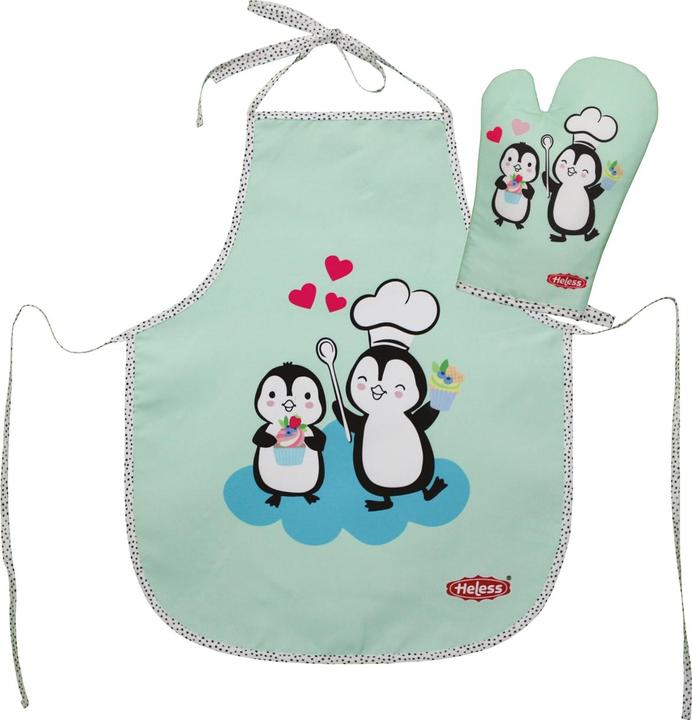 Heless Tablier de cuisine pour enfant avec gant de cuisine