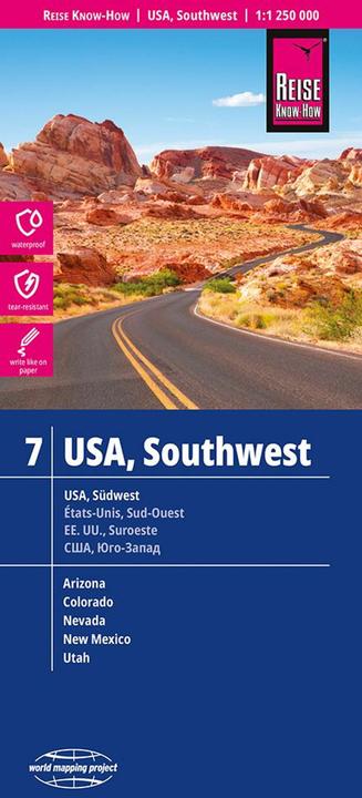 Produktbild Landkarte USA 07, Südwest / USA, Southwest (1:1.250.000)