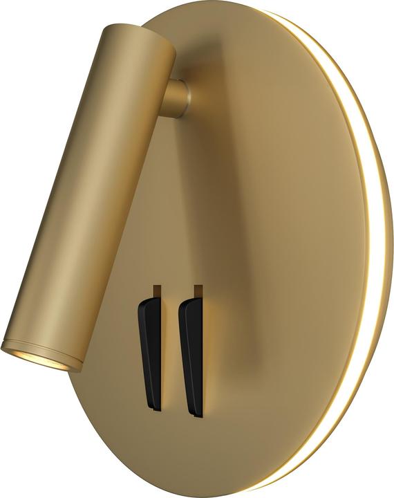 Maytoni Ios 176 LED Wall Light 9W Round Matt Gold Warm White (275 lm)