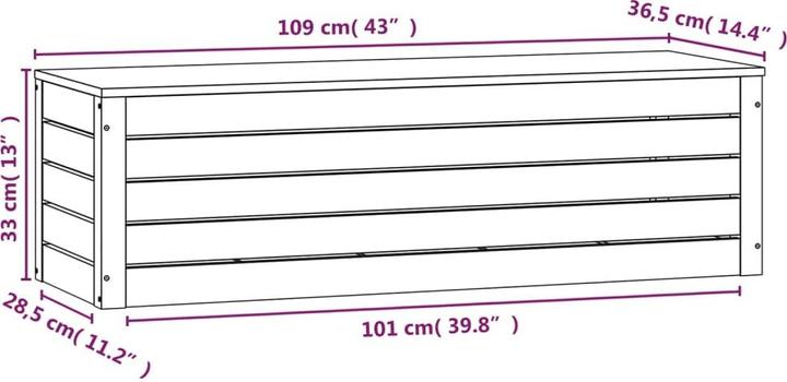 Image du produit VidaXL Truhe (109 x 36.5 x 33 cm)