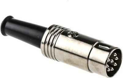 Actual product image Rs Pro 8 way shielded DIN cable plug