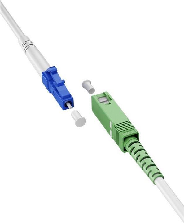 Produktbild Goobay Glasfaserkabel FTTH, Singlemode OS2 White, weiss Simplex, 15 m (S/UTP, 13 m)