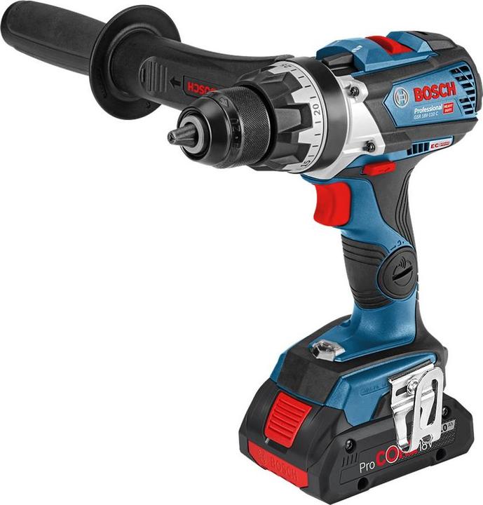 Actual product image Bosch Professional Combo kit set with 4x 18V: GSR18V-110C/GDX18V-210C/GWS18V-10/GBH 18V-24C, 3x rechargeable battery
