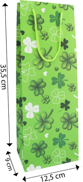 Produktbild Idena Flaschent. FSC-Mix Glücksklee, 35x12,5x9cm (Flaschentasche)