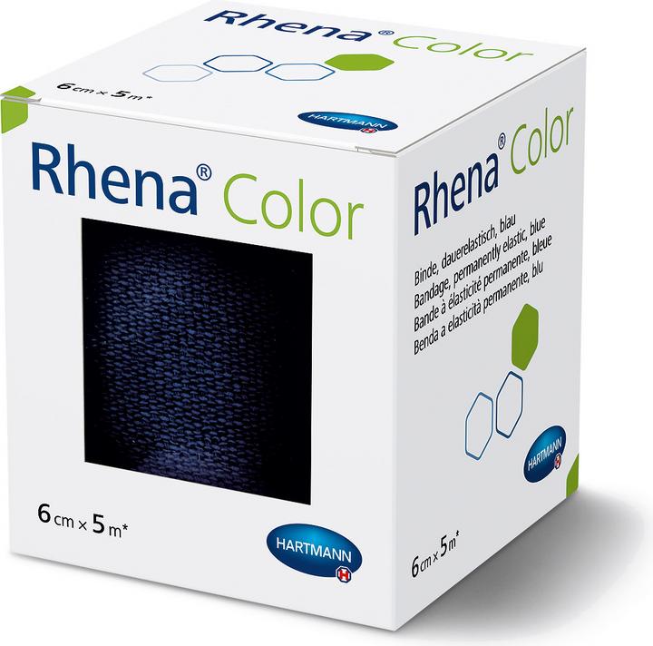 Actual product image Rhena Color Elastische Binden 6cmx5m blau