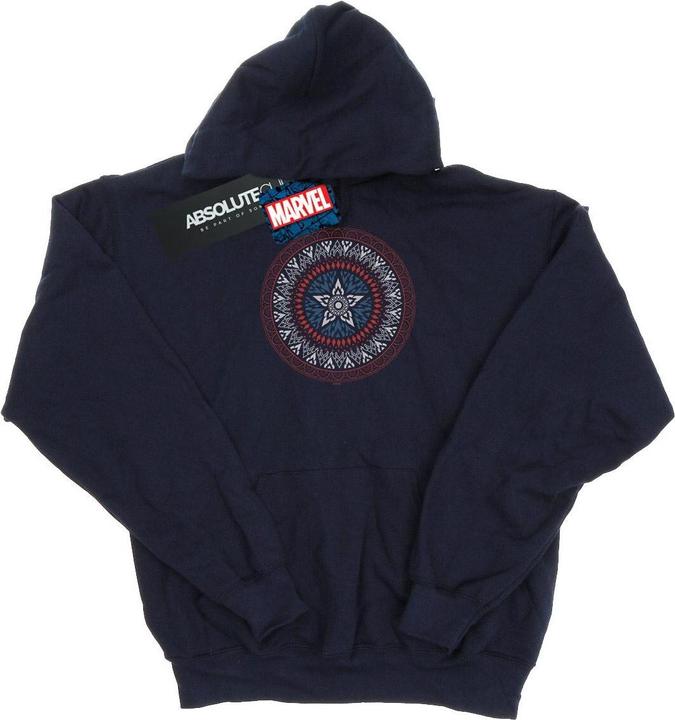 Captain America Ornamental Shield Kapuzenpullover (XXL)
