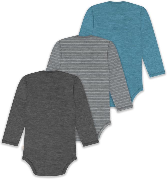 Produktbild Normani 3er Pack Baby Merino Body Langarm „Auckland" - 9383 (92)