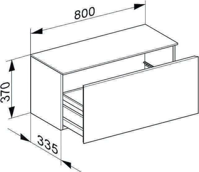 Actual product image Keuco Sideboard ROYAL REFLEX 800x370x335mm ant