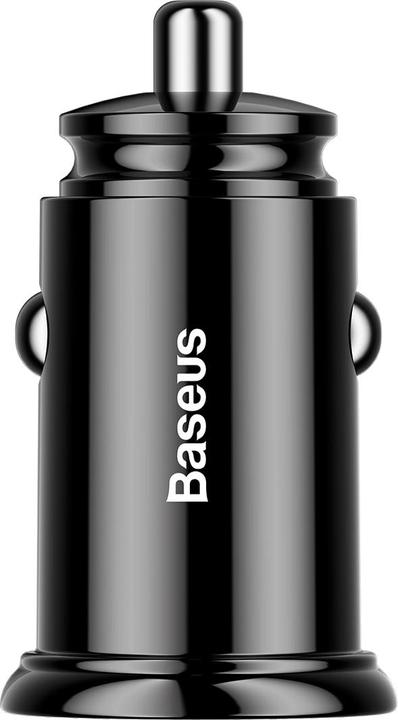 Image du produit Baseus Circular Plastic A+A 30W Dual QC3.0 Quick Car Charger(QC 3.0 SCP AFC) Black