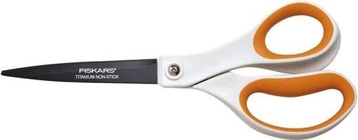 Productafbeelding Fiskars Titanium Non Stick™ Schaar wit-oranje 21,0 cm (21 cm)