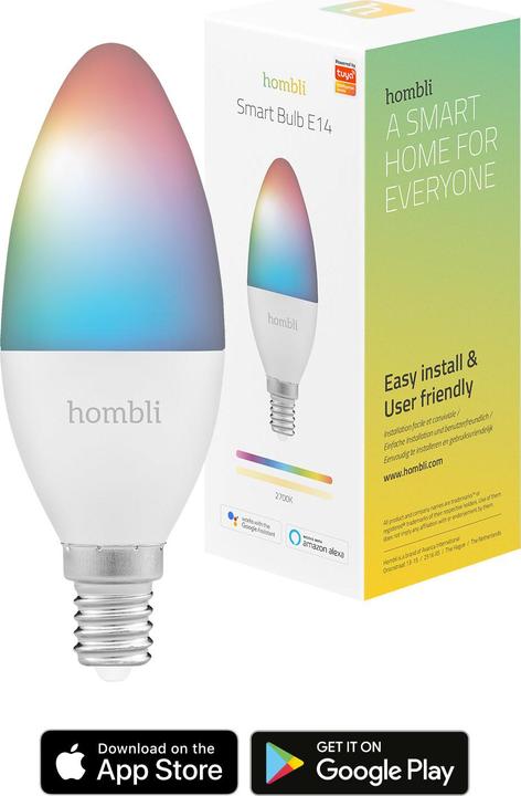 Actual product image Hombli Smart Bulb (E14, 4.50 W, 380 lm, 1 x, F)