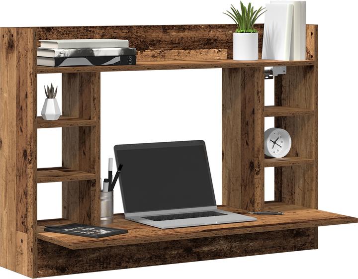 Produktbild VidaXL Wandmontageschreibtisch Alte Eiche 105x48x75 cm Holzwerkstoff (105 x 48 x 75 cm)