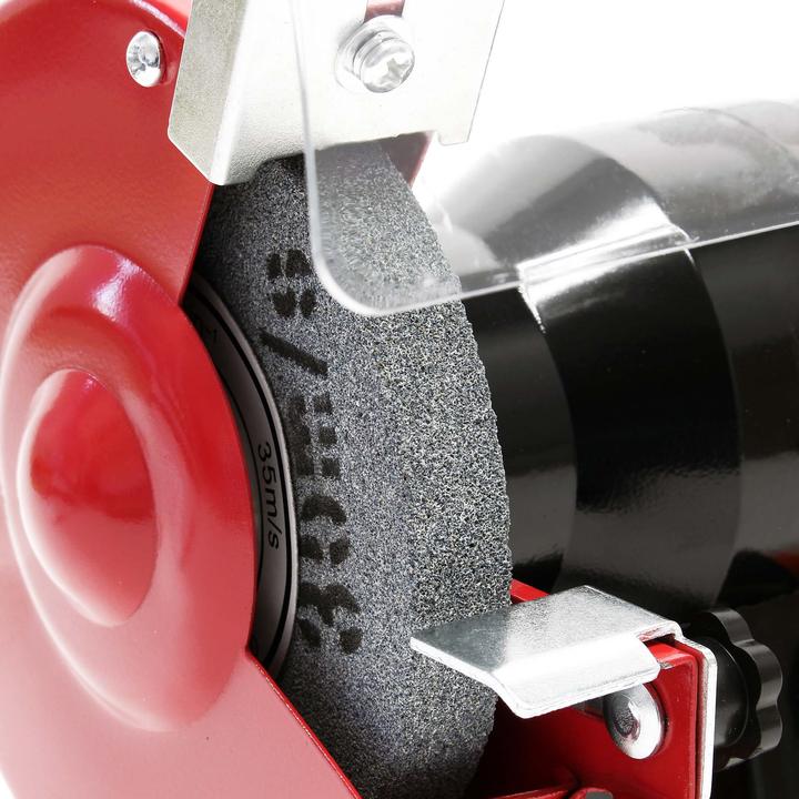 Actual product image Wiltec Bench Grinder 120W with 2x⌀125mm with Fine and Coarse Grinding Discs at 2950rpm
