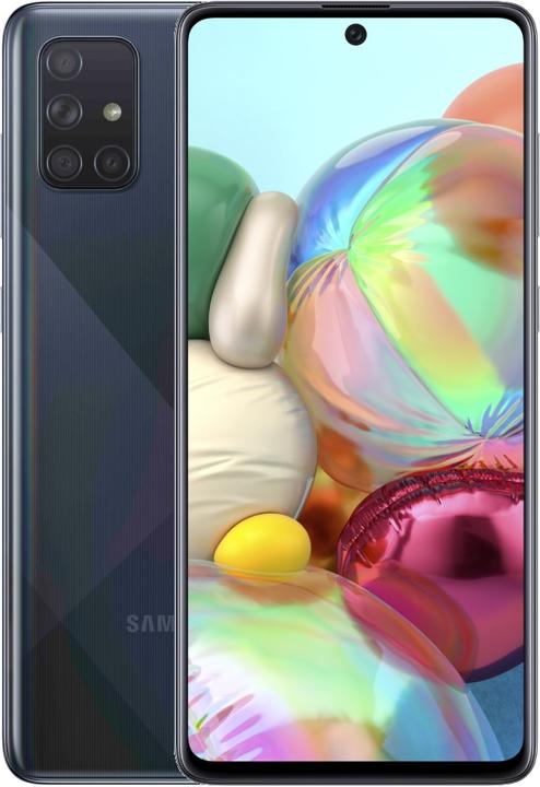 Samsung Galaxy A71 (128 Go, Prisme Crush Noir, 6.70", Double SIM + SD, 64 Mpx, 4G)