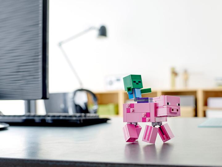 Image du produit LEGO Porc BigFig avec bébé zombie (21157, LEGO Minecraft)