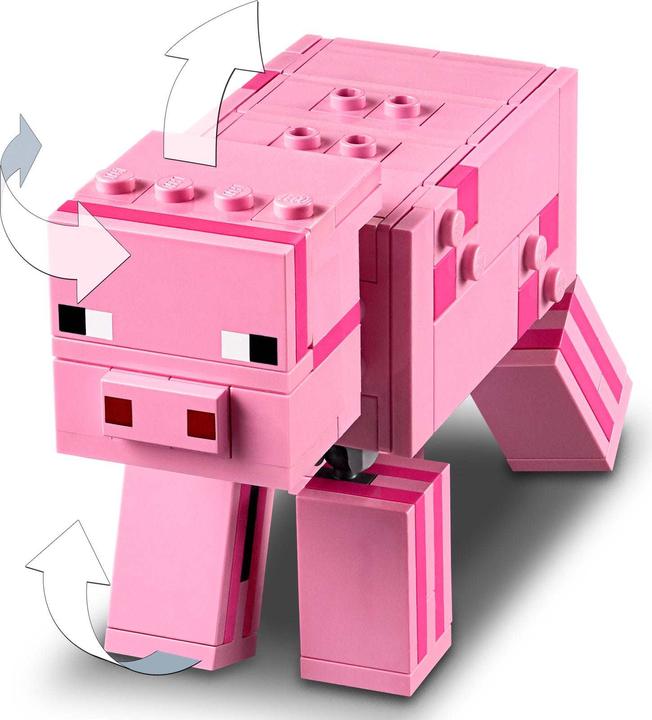 Image du produit LEGO Porc BigFig avec bébé zombie (21157, LEGO Minecraft)
