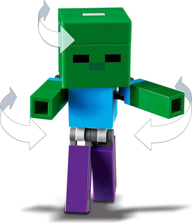 Image du produit LEGO Porc BigFig avec bébé zombie (21157, LEGO Minecraft)