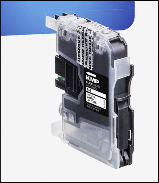 Produktbild KMP B41 Tintenpatrone kompatibel mit Brother LC-123 BK (BK)