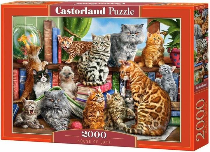 Produktbild Castorland Castor 2000 El. Haus der Katzen (2000 Teile)