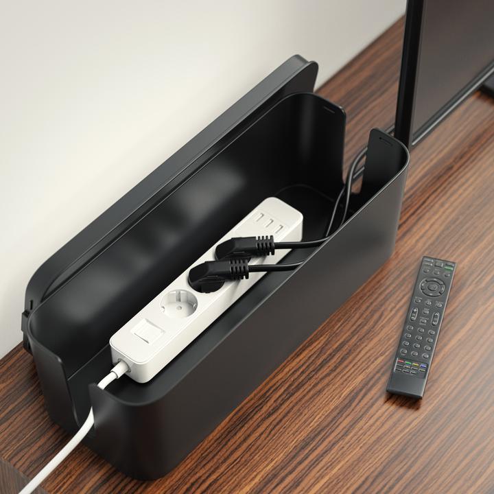 Produktbild Bearware 2x Kabelbox, Kabelkasten mit Gummifüssen, Kabelmanagement, Kabelordner, Ladebox, Kabel Organisator