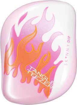 Tangle Teezer Perie pentru par Compact Styler Smooth & Shine Skinny Dip Flames, Roz Alb