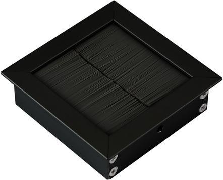 Actual product image TecLines TKB001B Table Cable Passage Split Brush Seal, Black (Cable hole)