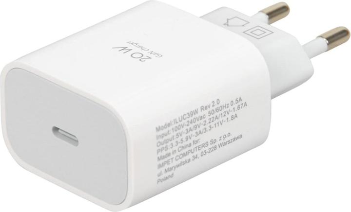 Actual product image iBox ŁADOWARKA SIECIOWA I-BOX C-39 USB-C PD20W Z KABLEM (20 W)
