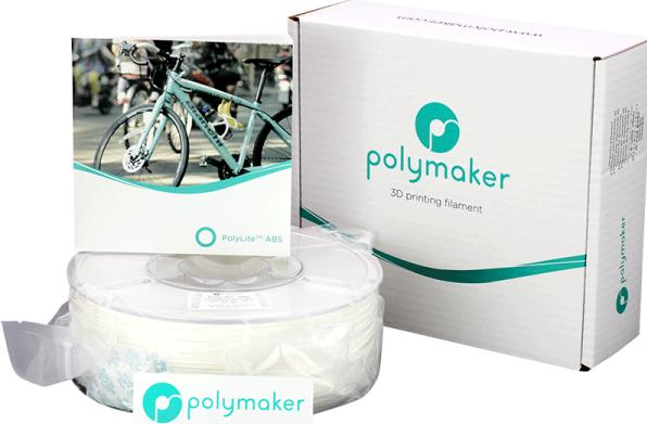 Image du produit Polymaker PolyLite ABS - Blanc - 1.75mm (ABS, 1.75 mm, 1000 g, Blanc)