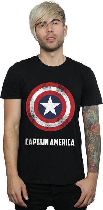 Immagine prodotto Maglietta Capitan America Shield Text Uomo (M)