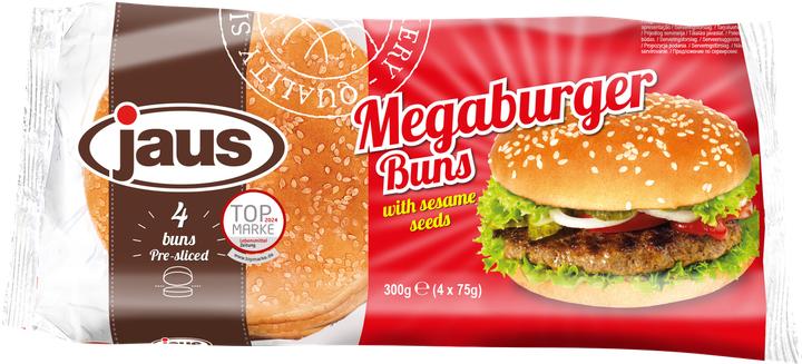 Produktbild Jaus Megaburger Brötchen mit Sesam (300 g)