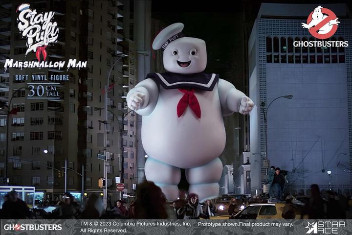 Actual product image Star Ace Toys Ghostbusters Soft Vinyl Statue Stay Puft Marshmallow Man Deluxe Version 30 cm