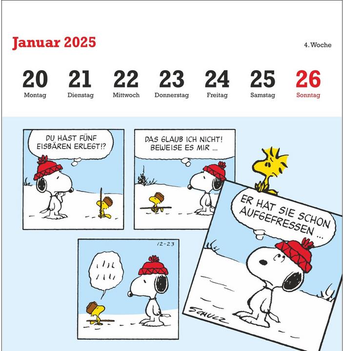 Produktbild Heye Peanuts Premium-Postkartenkalender 2025 (Deutsch)