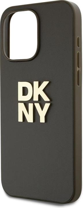 Actual product image DKNY PU Leather Stack Logo Wrist Strap Case for iPhone 14 Pro Max Brown (Apple iPhone 14 Pro Max)