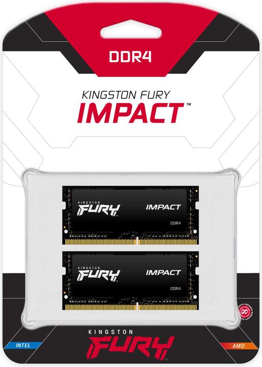 Actual product image Kingston FURY Impact (2 x 16GB, 2666 MHz, DDR4-RAM, SO-DIMM)