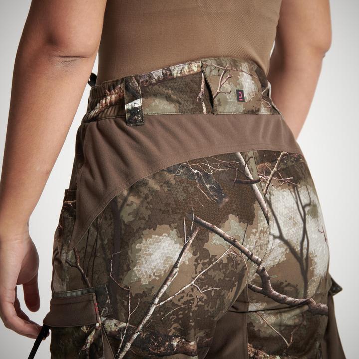 Actual product image Solognac Hunting rain trousers Treemetic 500 ladies warm waterproof low noise camouflage (44)