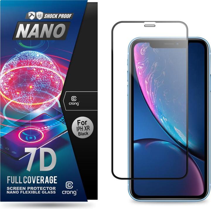 Immagine prodotto Crong Vetro nano flessibile 7D - Szkło hybrydowe 9H na cały ekran iPhone 11 / iPhone XR (1 Pezzo/i, Apple iPhone 11)