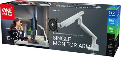 Produktbild One for All Monitor Halterung Design Single weiá (Decke, 35")