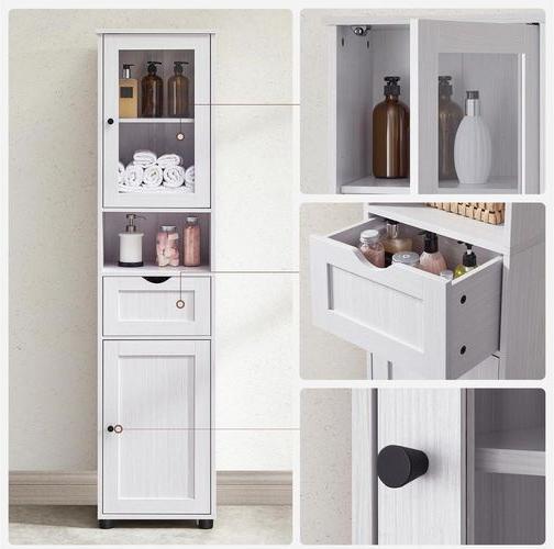 Actual product image Vasagle Bathroom cabinet white 40.0 x 30.0 x 165.0 cm (40 x 165 cm)