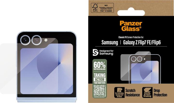Produktbild PanzerGlass Classic Fit (1 Stück, Samsung Galaxy Z Flip6)