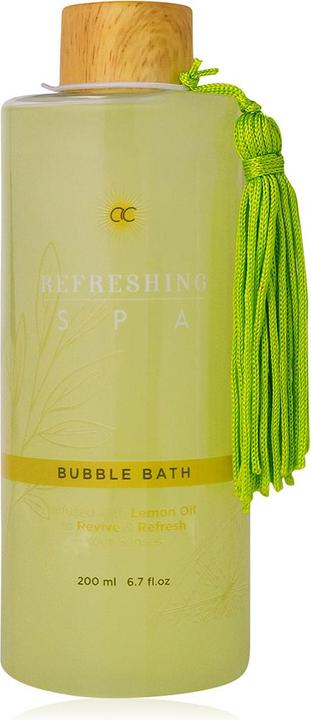 Produktbild Accentra Schaumbad REFRESHING SPA in Flasche mit Deko-Quaste, 200ml, angereichert mit Zitronenöl, Duft: Lemon (200 ml, Schaumbad)