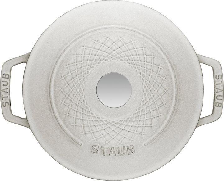 Produktbild Staub Twisted Cocotte 20 cm, rund, Weisser Trüffel, Gusseisen 2.29 (20 cm, Bräter + Schmortopf, Gusseisen)