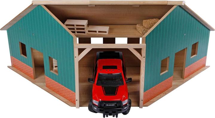 Produktbild Kids Globe Farming Shed Eckholz für 2 Traktoren