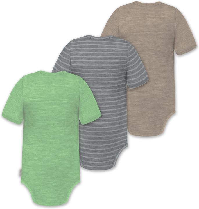Actual product image Normani Set of 3 baby merino short-sleeved body "Tihoi" - 9319 (56)