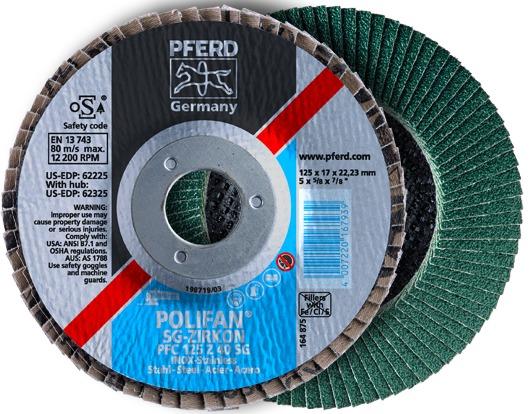 Immagine prodotto Pferd Mole abrasive a ventaglio per acciaio e inox - linea SG (40)
