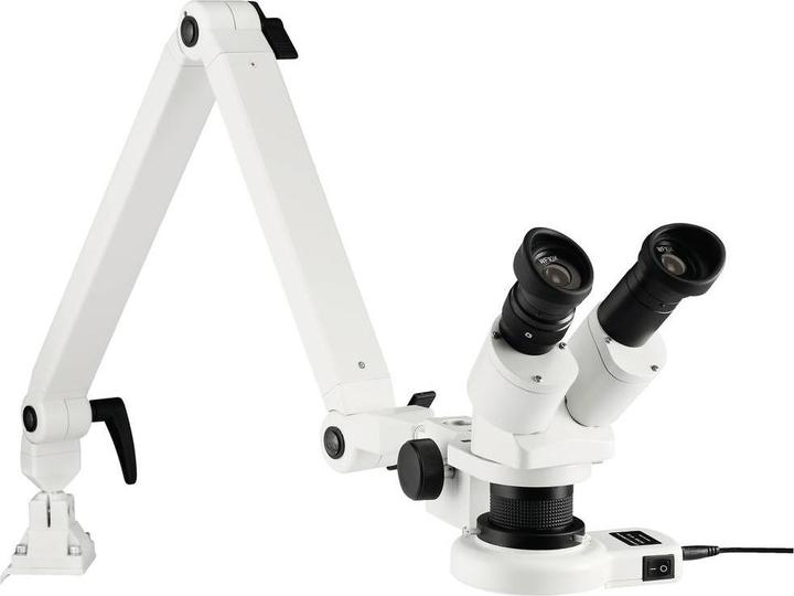 Actual product image Eschenbach Stereomicroscope with LED ring illumination, with spring-loaded arm