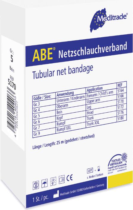 Meditrade ABE® tubular mesh bandage various sizes - 4 cm x 25 m, size 5 leg